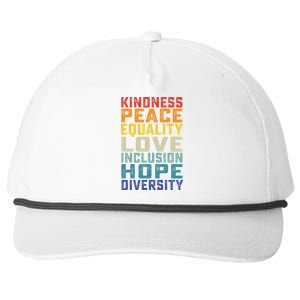 Peace Love Equality Inclusion Diversity Human Rights Snapback Five-Panel Rope Hat