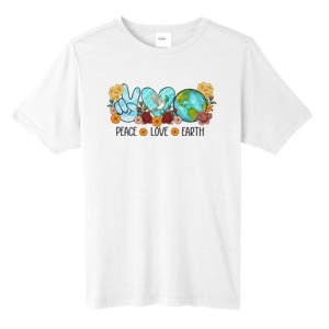 Peace Love Earth Planet Earth Day Tall Fusion ChromaSoft Performance T-Shirt