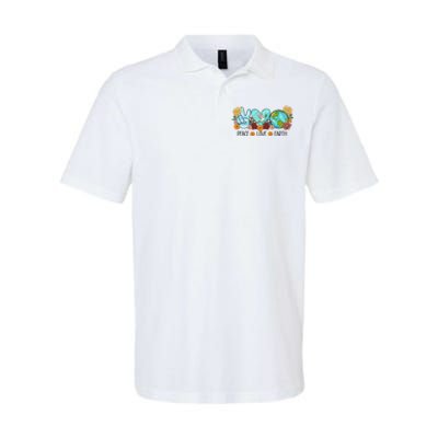 Peace Love Earth Planet Earth Day Softstyle Adult Sport Polo