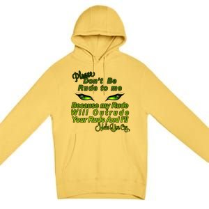 Please Don't Be Rude to Me Cat Eye Premium Pullover Hoodie