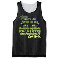 Please Don't Be Rude to Me Cat Eye Mesh Reversible Basketball Jersey Tank