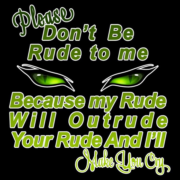 Please Don't Be Rude to Me Cat Eye Premium T-Shirt