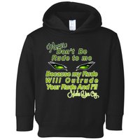 Please Don't Be Rude to Me Cat Eye Toddler Hoodie
