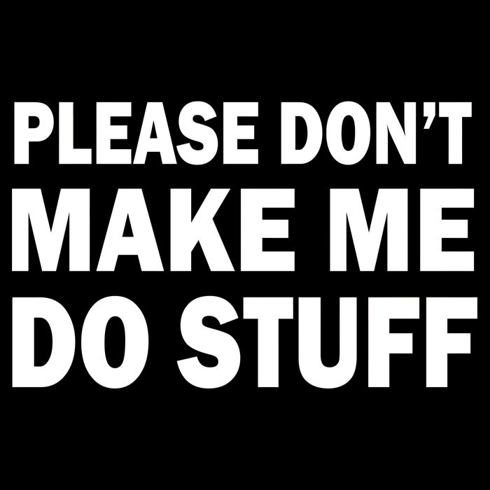 Please Don't Make Me Do Stuff Hoodie
