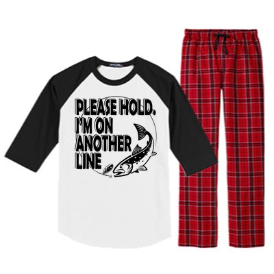 Please Hold I'm On The Other Line Raglan Sleeve Pajama Set