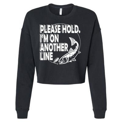 Please Hold I'm On The Other Line Cropped Pullover Crew