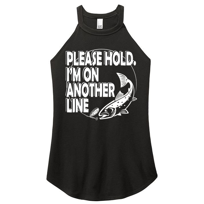 Please Hold I'm On The Other Line Women's Perfect Tri Rocker Tank