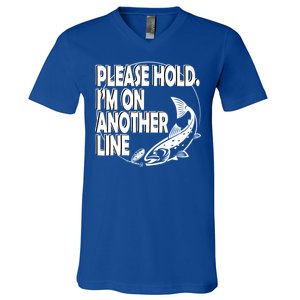 Please Hold I'm On The Other Line V-Neck T-Shirt