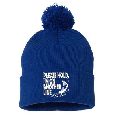 Please Hold I'm On The Other Line Pom Pom 12in Knit Beanie