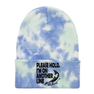 Please Hold I'm On The Other Line Tie Dye 12in Knit Beanie