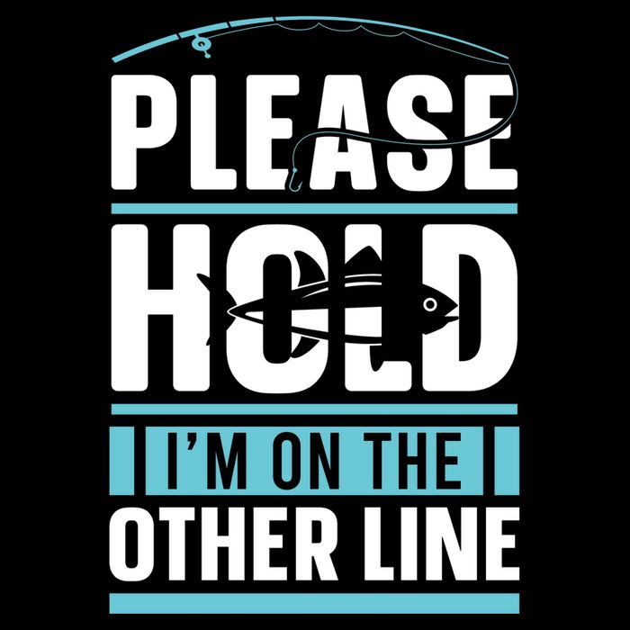 Please Hold I'm On The Other Line Fishing Funny Backpack