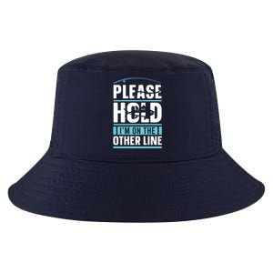 Please Hold I'm On The Other Line Fishing Funny Cool Comfort Performance Bucket Hat