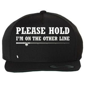 Please Hold I'm On The Other Line Funny Wool Snapback Cap