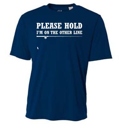 Please Hold I'm On The Other Line Funny Cooling Performance Crew T-Shirt