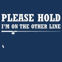 Please Hold I'm On The Other Line Funny Button