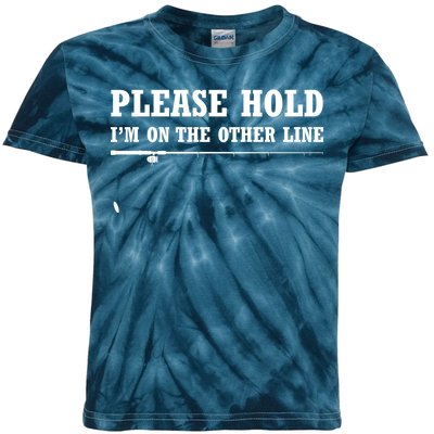 Please Hold I'm On The Other Line Funny Kids Tie-Dye T-Shirt