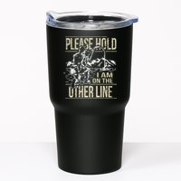Please Hold I'm On The Other Line Vintage Funny Fishing Tumbler