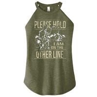 Please Hold I'm On The Other Line Vintage Funny Fishing Women's Perfect Tri Rocker Tank