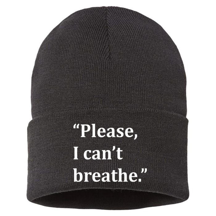 Please I Can't Breathe Floyd Protest Sustainable Knit Beanie