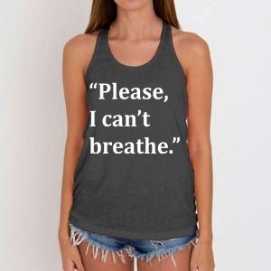 Please I Can't Breathe Floyd Protest Women's Knotted Racerback Tank