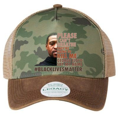 Please I Can't Breathe Geoge Floyd #BLM Legacy Tie Dye Trucker Hat