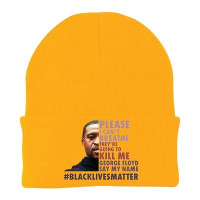 Please I Can't Breathe Geoge Floyd #BLM Knit Cap Winter Beanie