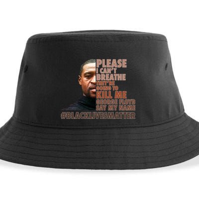 Please I Can't Breathe Geoge Floyd #BLM Sustainable Bucket Hat