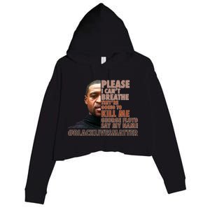 Please I Can't Breathe Geoge Floyd #BLM Crop Fleece Hoodie