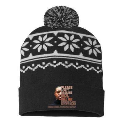 Please I Can't Breathe Geoge Floyd #BLM USA-Made Snowflake Beanie