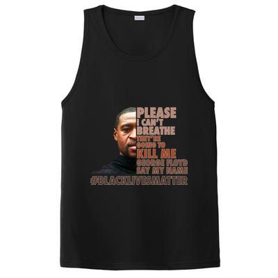 Please I Can't Breathe Geoge Floyd #BLM PosiCharge Competitor Tank