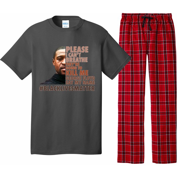 Please I Can't Breathe Geoge Floyd #BLM Pajama Set