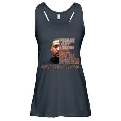 Please I Can't Breathe Geoge Floyd #BLM Ladies Essential Flowy Tank