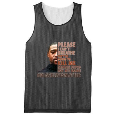 Please I Can't Breathe Geoge Floyd #BLM Mesh Reversible Basketball Jersey Tank