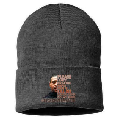 Please I Can't Breathe Geoge Floyd #BLM Sustainable Knit Beanie