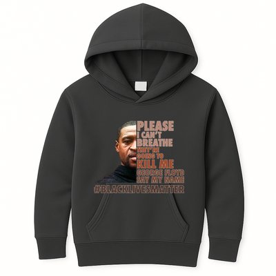 Please I Can't Breathe Geoge Floyd #BLM Kids Hoodie