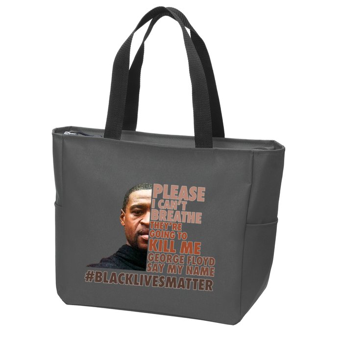 Please I Can't Breathe Geoge Floyd #BLM Zip Tote Bag