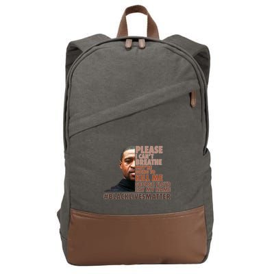 Please I Can't Breathe Geoge Floyd #BLM Cotton Canvas Backpack