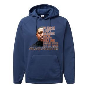 Please I Can't Breathe Geoge Floyd #BLM Performance Fleece Hoodie