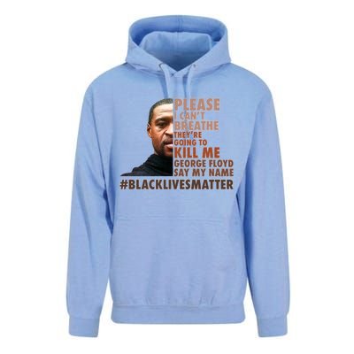 Please I Can't Breathe Geoge Floyd #BLM Unisex Surf Hoodie