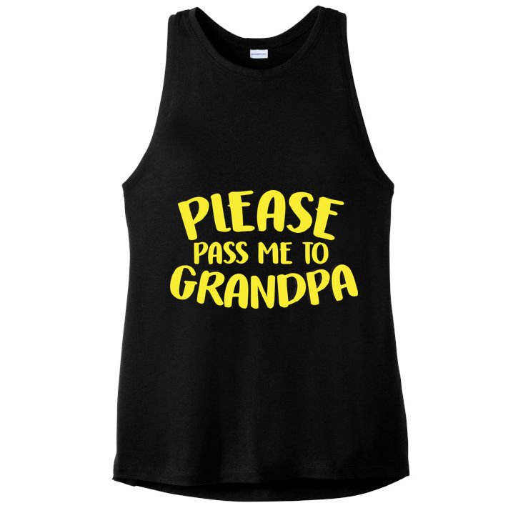 Please Pass Me To Grandpa Ladies PosiCharge Tri-Blend Wicking Tank