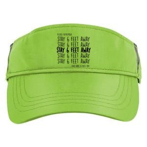 Please Remember Stay 6 Feet Away Adult Drive Performance Visor