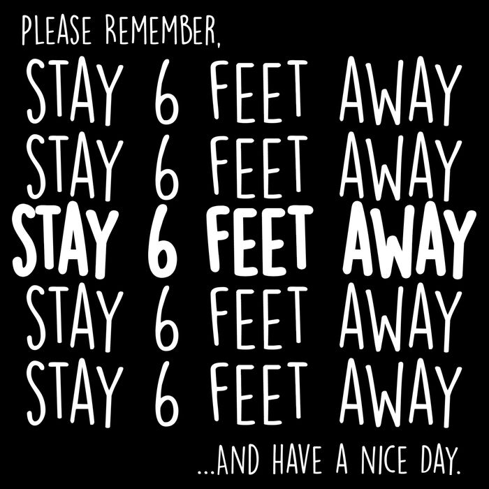 Please Remember Stay 6 Feet Away Cooling Performance Crew T-Shirt