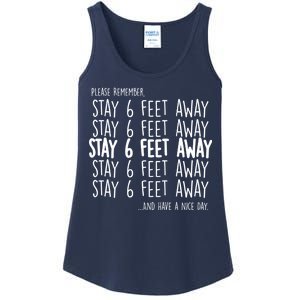 Please Remember Stay 6 Feet Away Ladies Essential Tank