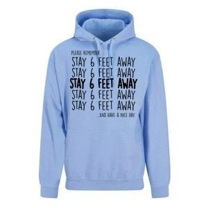 Please Remember Stay 6 Feet Away Unisex Surf Hoodie