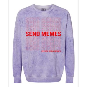 Please Send Memes Colorblast Crewneck Sweatshirt