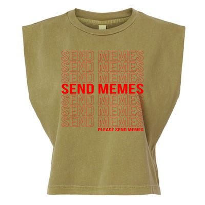 Please Send Memes Garment-Dyed Women's Muscle Tee