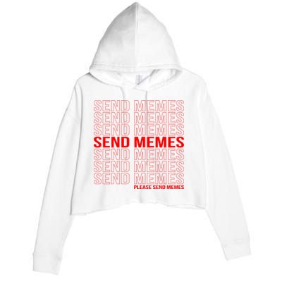 Please Send Memes Crop Fleece Hoodie