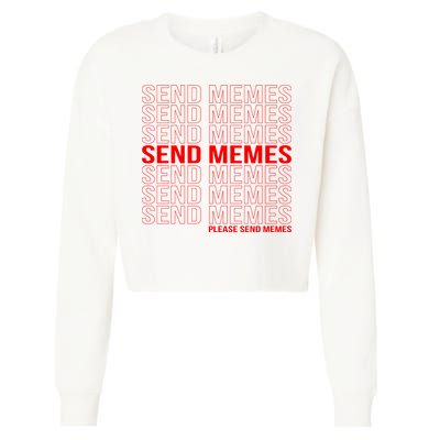 Please Send Memes Cropped Pullover Crew