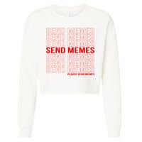 Please Send Memes Cropped Pullover Crew