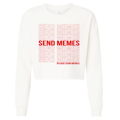 Please Send Memes Cropped Pullover Crew